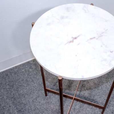 CB2 White Marble Table - 25118 - Image 2
