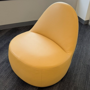 Tan Leather Mitt Chair - 28451