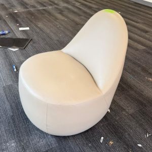Tan/Mustard Leather Mitt Chair - 28452